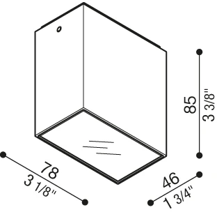 4W LED paviršinis šviestuvas KURA TOP X2, rūdžių sp., 3000K, 28°