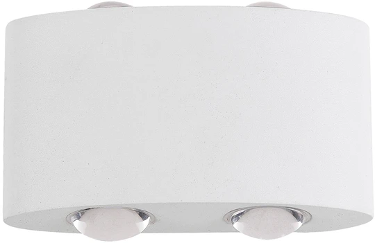 Sieninis šviestuvas Italux 4W LED sieninis fasado šviestuvas GILBERTO, baltas, 3000K