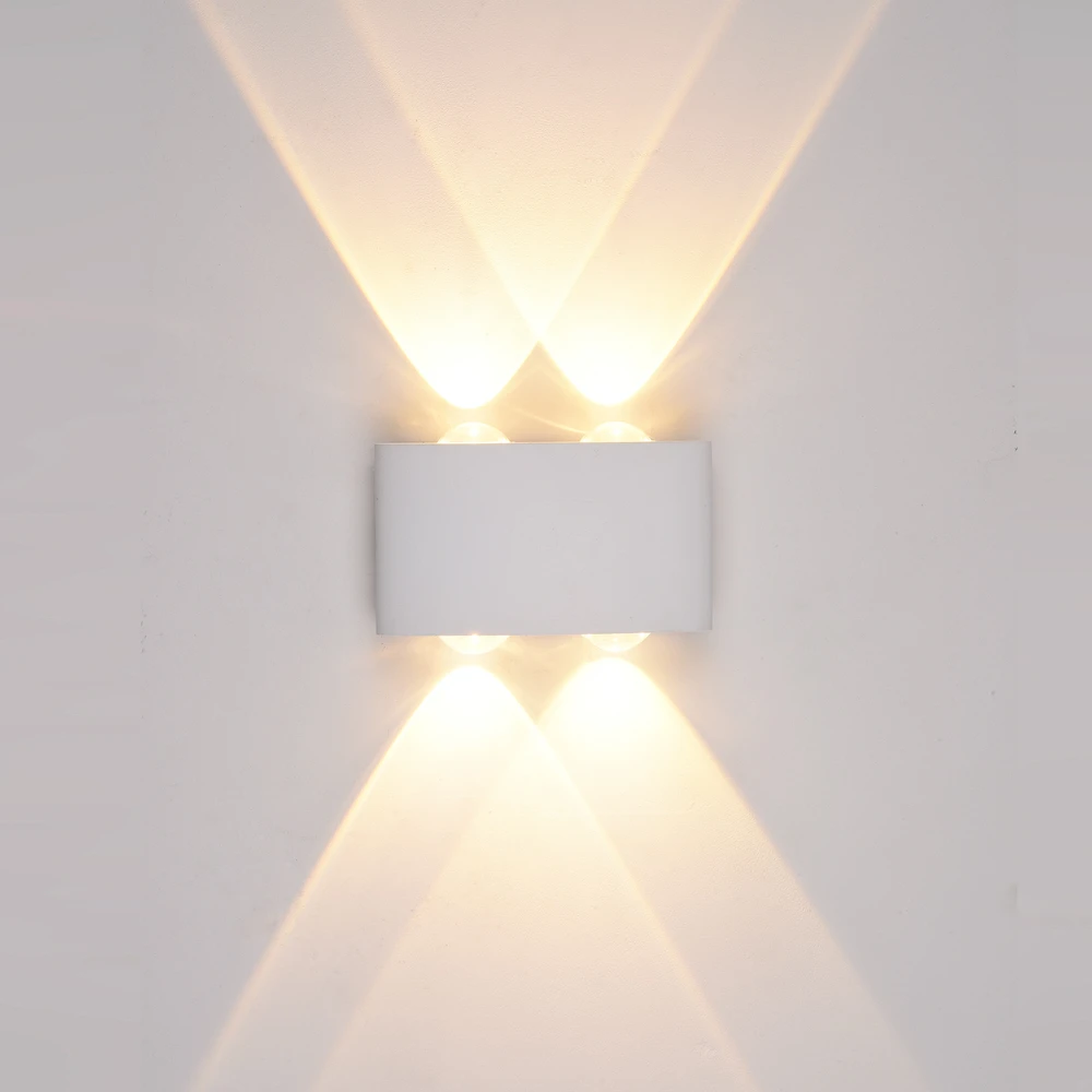 Sieninis šviestuvas Italux 4W LED sieninis fasado šviestuvas GILBERTO, baltas, 3000K