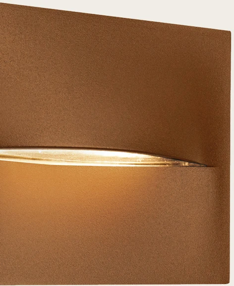 4W LED sieninis lauko šviestuvas laiptų apšvietimui, rudas, 3000K, IP65, E455