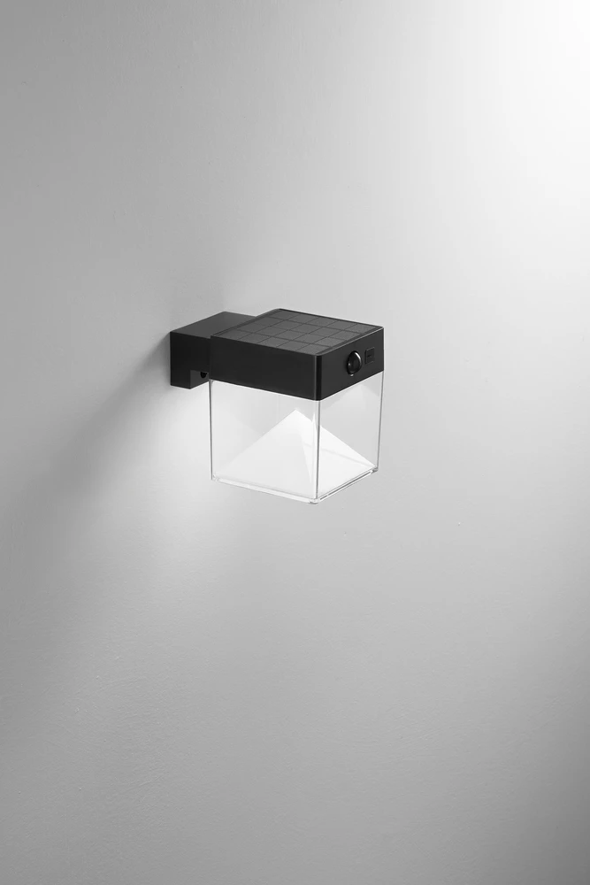 Sieninis šviestuvas 4W LED sieninis lauko šviestuvas su judesio davikliu ir saulės baterija GIZAH, antracito sp., CCT, IP54