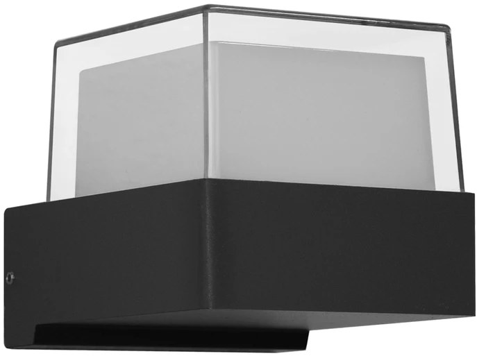 Sieninis šviestuvas 5W LED sieninis fasado šviestuvas MARTI, juodas, 3000K