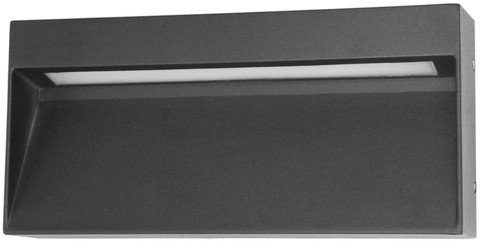 Sieninis šviestuvas Italux 5W LED sieninis fasado šviestuvas FENIS 4K, juodas, 4000K