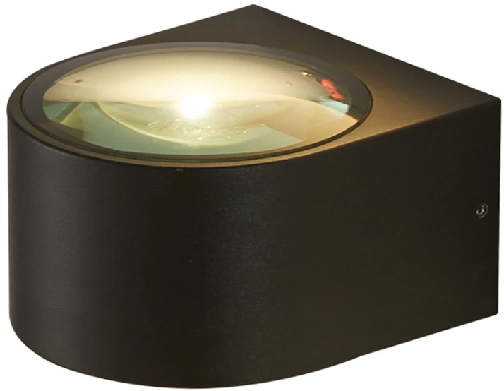 Sieninis šviestuvas 5W LED sieninis fasado šviestuvas PESARO 3K, juodas, 3000K
