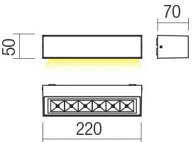 6,5W LED sieninis lauko šviestuvas AROOS, rūdžių sp., 3000K, IP65, 90249