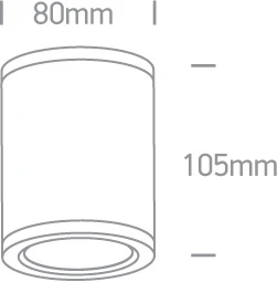 6W LED cilindro formos šviestuvas, antracito sp., 3000K, 67138C/AN/W
