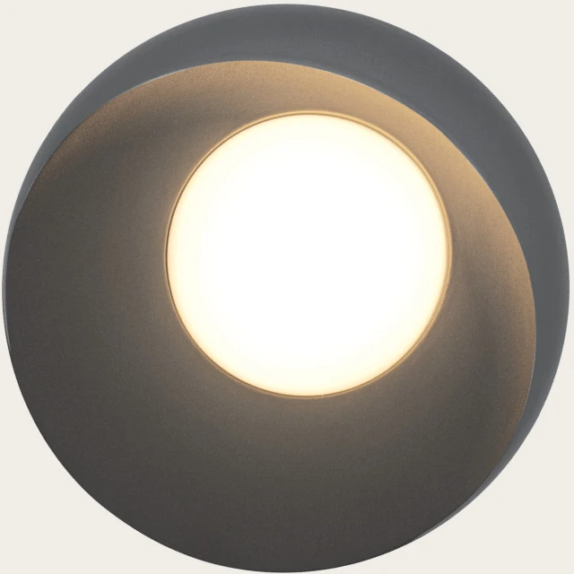 6W LED sieninis fasado šviestuvas, tamsiai pilkas, 3000K, IP54, E413