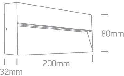 Sieninis šviestuvas 6W LED sieninis fasado šviestuvas, antracito sp., 2200/2700/3000/4000K, IP65, 67359B/AN/V