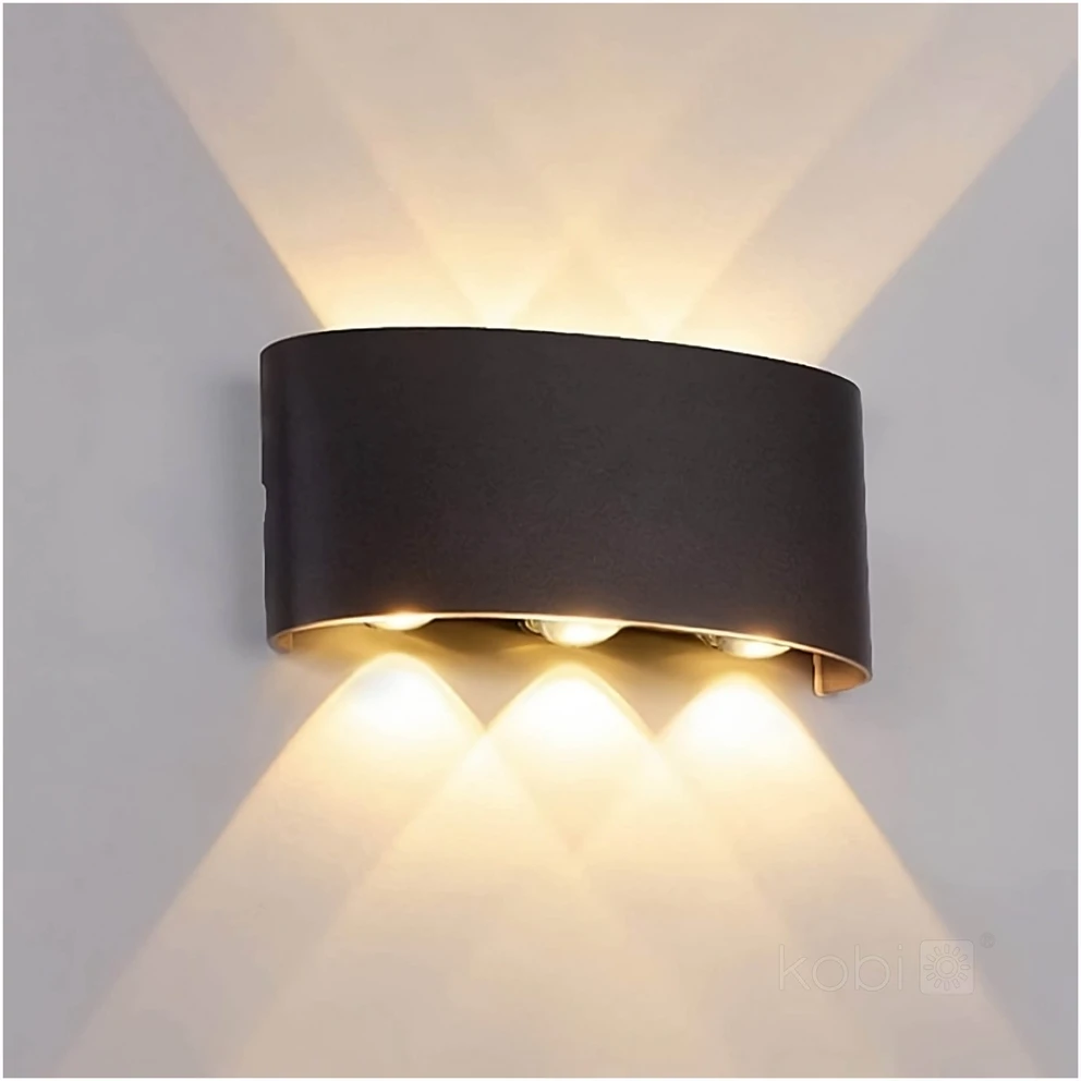 6W LED sieninis lauko šviestuvas LUMEPRA, juodas, 3000K, IP54