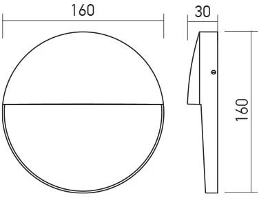 Sieninis šviestuvas 6W LED sieninis lauko šviestuvas LANDER, baltas, 3000K, IP54, 90476