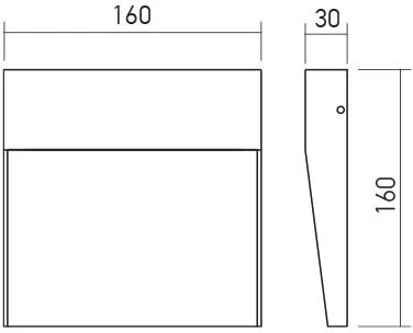 6W LED sieninis lauko šviestuvas LANDER, tamsiai pilkas, 3000K, IP54, 90479
