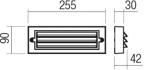 Sieninis šviestuvas 6W LED sieninis lauko šviestuvas KRUP, tamsiai pilkas, 3000K, IP65, 90367