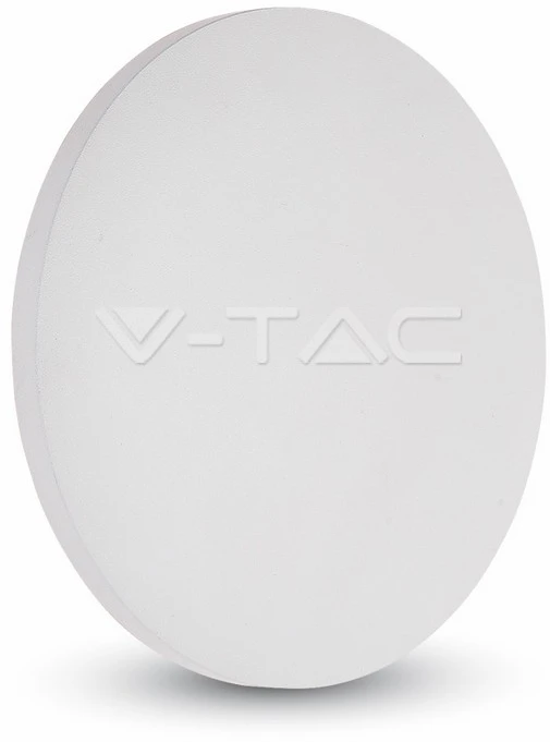 Sieninis šviestuvas V-tac 6W sieninė lempa, apvali, balta, IP65, 4000K