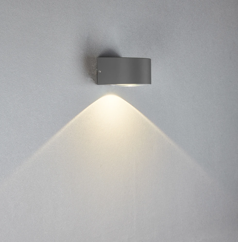 Sieninis šviestuvas 7W LED sieninis fasado šviestuvas MAVENNA, tamsiai pilkas, 3000K, IP54, 4334500