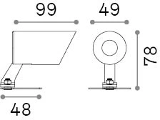 Sieninis šviestuvas 7W LED sieninis fasado šviestuvas KOALA, juodas, 3000K, IP65, 345666