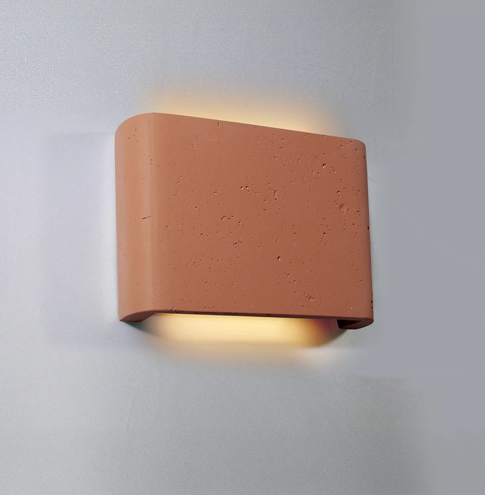 7W LED sieninis fasado šviestuvas ADALIN, raudonas, 3000K, IP65, šviečia į viršų ir į apačią, 4327801