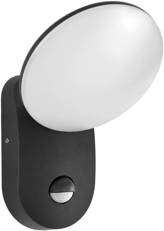 Pakabinamas šviestuvas 7W LED sieninis fasado šviestuvas MONTI 4K D-SENSOR, juodas, 4000K