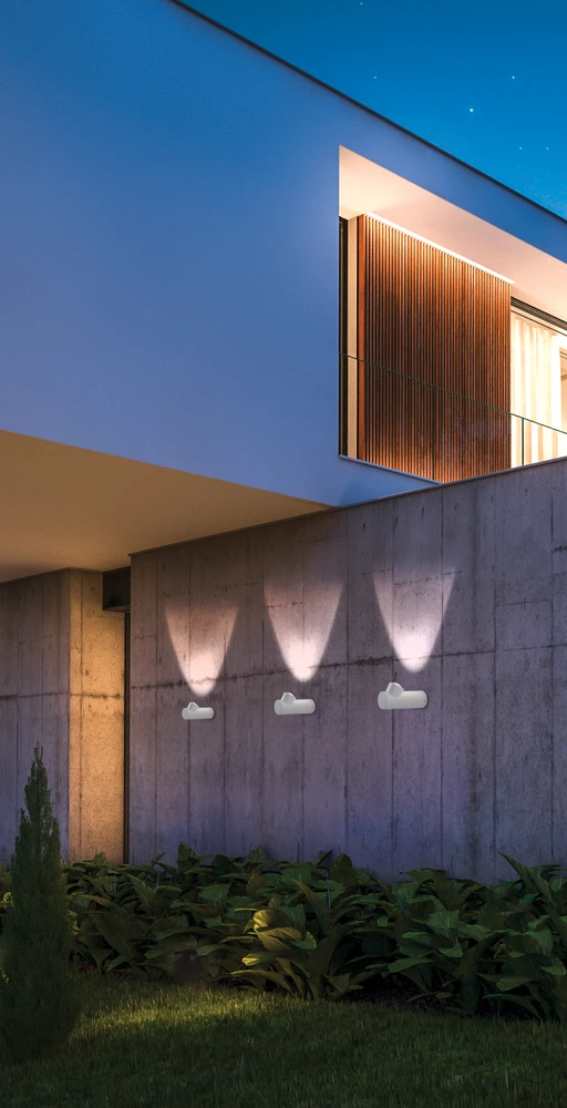 Sieninis šviestuvas 7W LED sieninis lauko šviestuvas VOX, baltas, 3000K, IP54, šviečia į viršų ir į apačią, 4293500