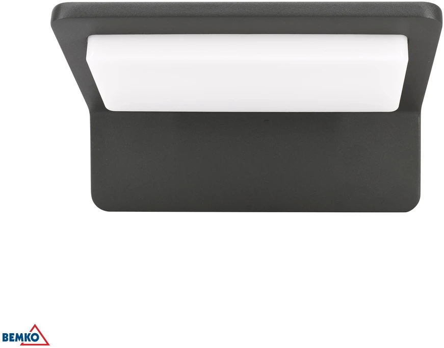 Sieninis šviestuvas Bemko 8,5W LED sieninis fasado šviestuvas VALANT, pilkas, 3000K, IP65