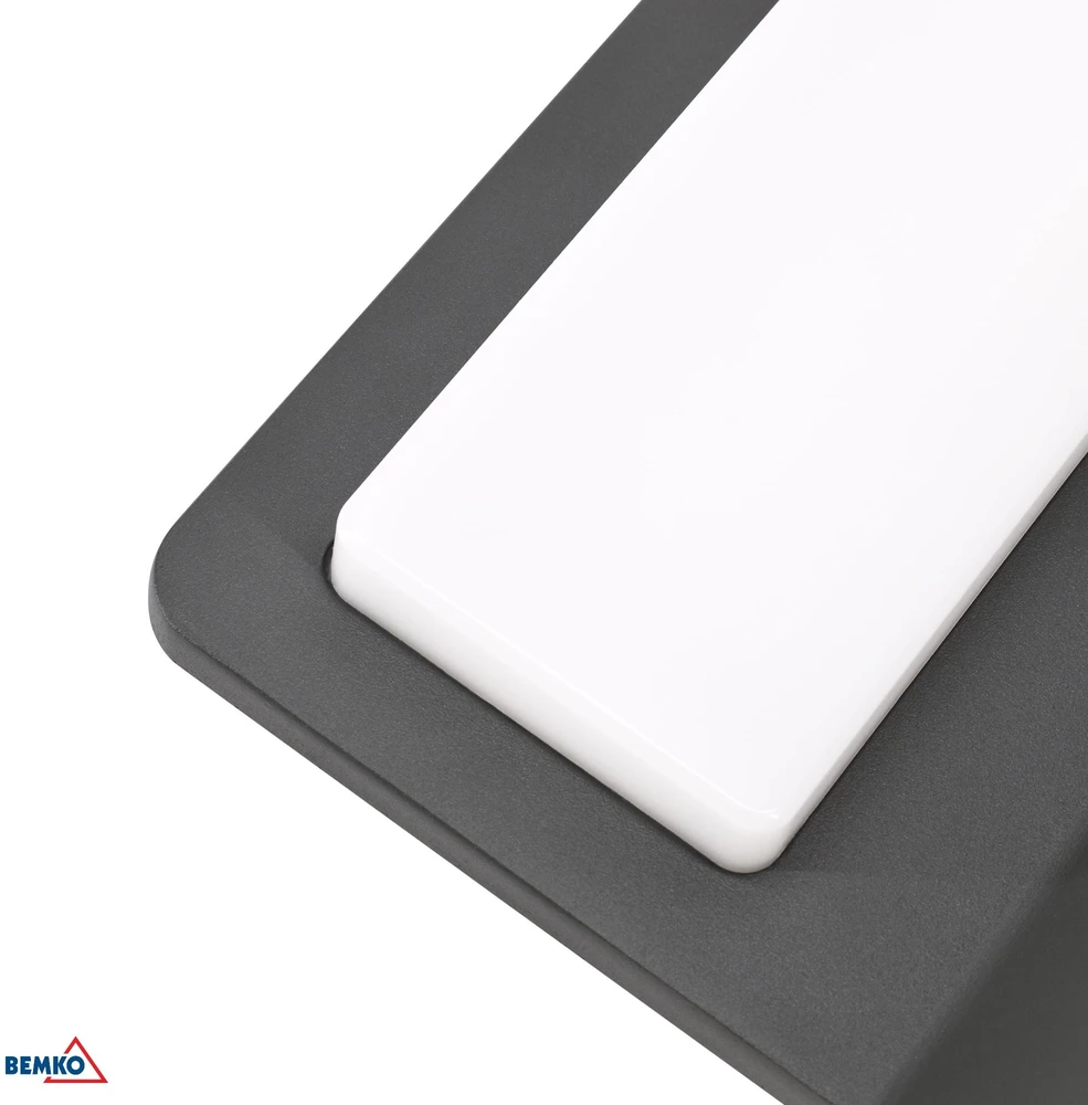 Sieninis šviestuvas Bemko 8,5W LED sieninis fasado šviestuvas VALANT, pilkas, 3000K, IP65