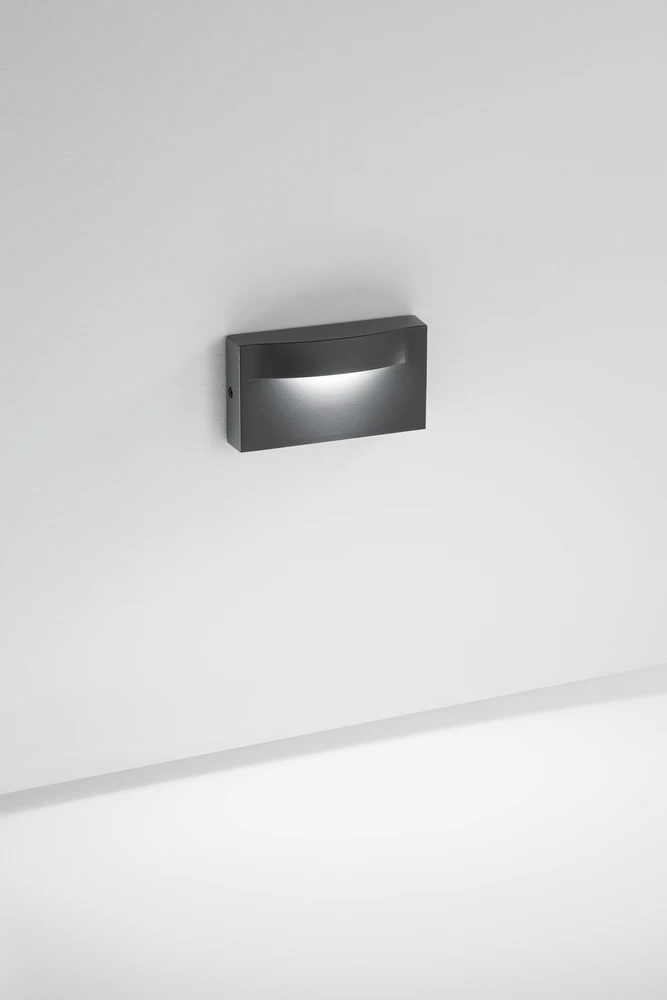 8W LED sieninis fasado šviestuvas MOBULA, antracito sp., IP65