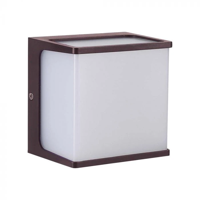Sieninis šviestuvas V-tac 8W LED sieninis lauko šviestuvas, rudas, 3000K