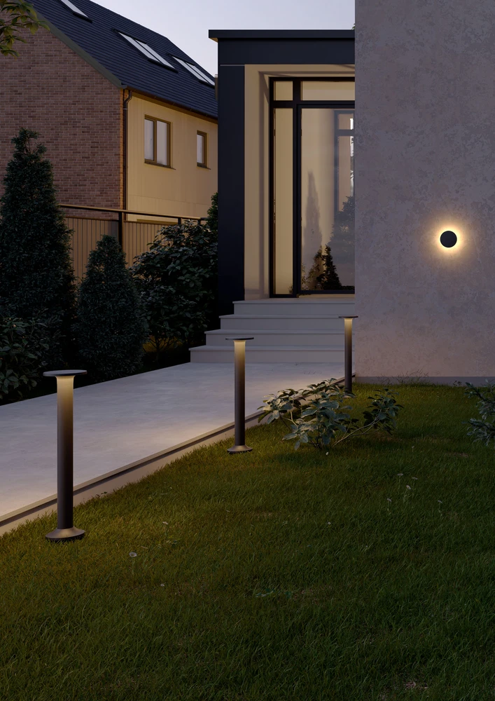 Sieninis šviestuvas 8W LED sieninis lauko šviestuvas AURA, tamsiai pilkas, 3000K, IP65, 90369