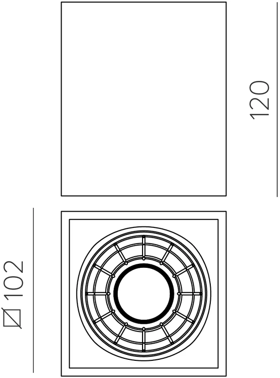 Lubinis šviestuvas 9W LED lubinis fasado šviestuvas PERSEO, pilkas, 3000K, IP65, P2077000GR