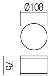 9W LED paviršinis lauko šviestuvas AKRON, baltas, 3000K, IP54, 90106