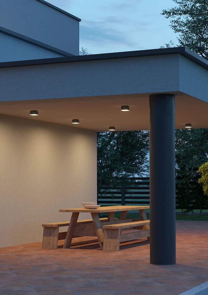 9W LED paviršinis lauko šviestuvas AKRON, baltas, 3000K, IP54, 90106