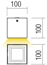 9W LED paviršinis lauko šviestuvas HUB, baltas, 3000K, IP54, 90228