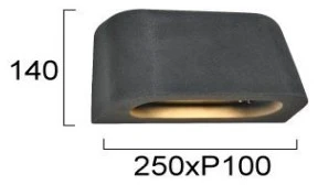 9W LED sieninis fasado šviestuvas KRABI, pilkas, 3000K, IP65, 4319900