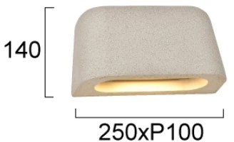 Sieninis šviestuvas 9W LED sieninis fasado šviestuvas KRABI, smėlio sp., 3000K, IP65, 4319901