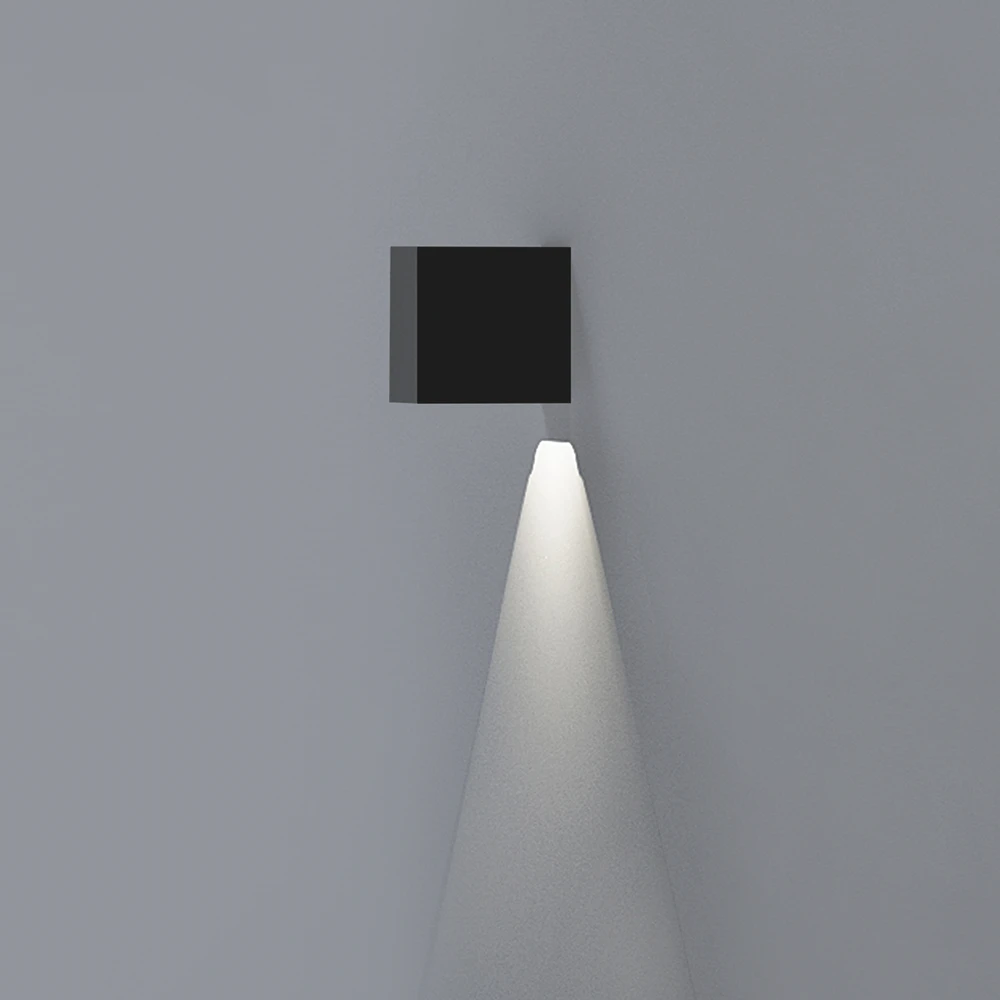 9W LED sieninis fasado šviestuvas HAMAL, antracito sp., 3000K, dimeriuojamas, IP65, A2081000GRDT