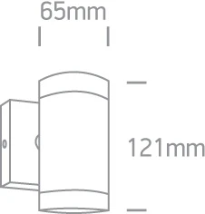 Cilindro formos šviestuvas, GU10, rūdžių sp., 67130E/BR