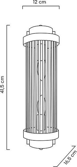 Sieninis šviestuvas COLUMN 40, 2xE14, aukso sp.