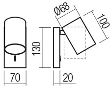 Sieninis šviestuvas CORINTH, GU10, baltas, 01-3419
