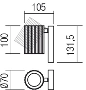 Sieninis šviestuvas DELPHI, GU10, matinės aukso sp., 01-2582