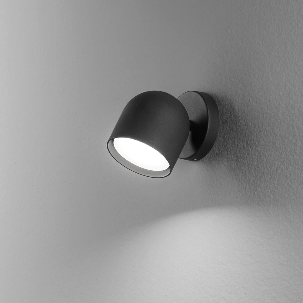 Ideal Lux Sieninis šviestuvas DODO, GX53, juodas, 314099