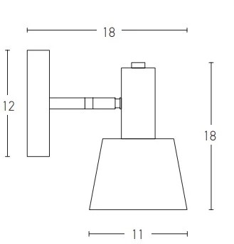 Sieninis šviestuvas, E14, baltos/aukso sp., 20218