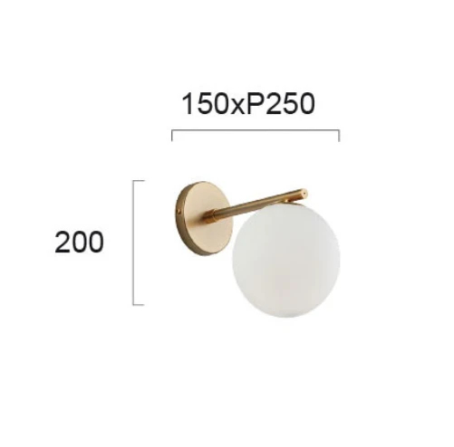 Sieninis šviestuvas GLOBE LED/CFL lemputėms, E14, žalvario spalvos, 3094700