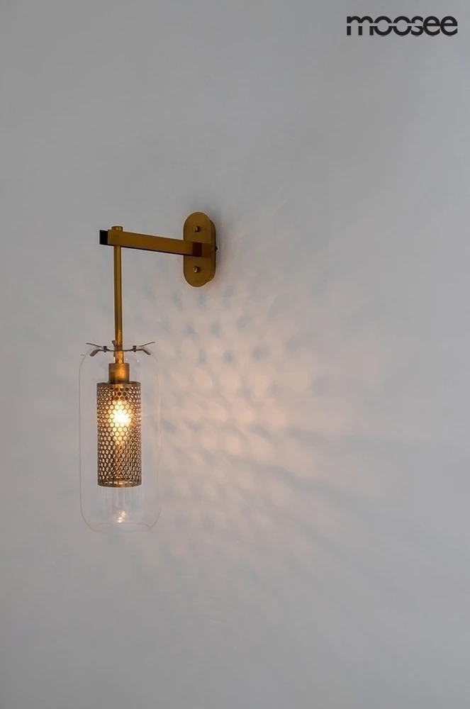 Sieninis šviestuvas LAMPION, E14, aukso sp.