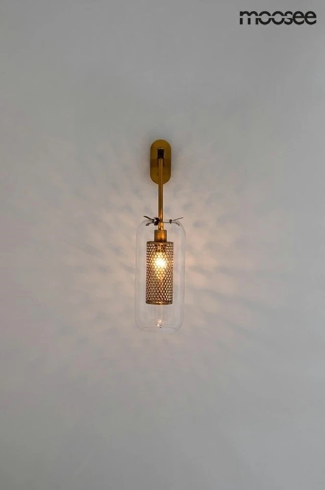 Sieninis šviestuvas LAMPION, E14, aukso sp.