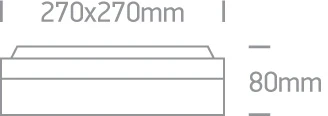 Lauko plafonas, E27, baltas, 67210/W