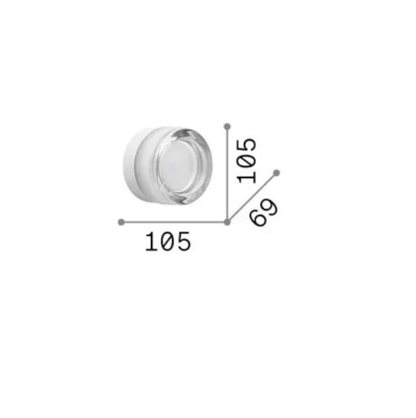 Sieninis šviestuvas LOLLY, GX53, pilkas, IP44, 354644