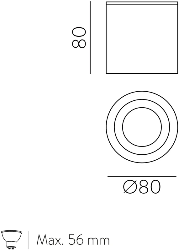 Lubinis šviestuvas Lubinis fasado šviestuvas VANDUO, GU10, matinės nikelio sp., IP65, P3467181NM