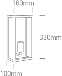 Paviršinis fasado šviestuvas, E27, juodas, 67406A/B