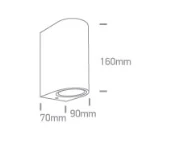 Paviršinis šviestuvas, 2xGU10, antracito sp., IP65, 67142G/AN