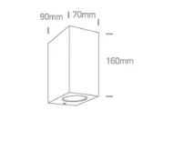 Paviršinis šviestuvas, 2xGU10, baltas, IP65, 67142K/W