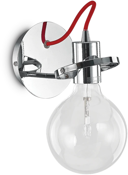 Sieninis šviestuvas Ideal Lux Wall lamp with 1 light Radijas, E27, chrome